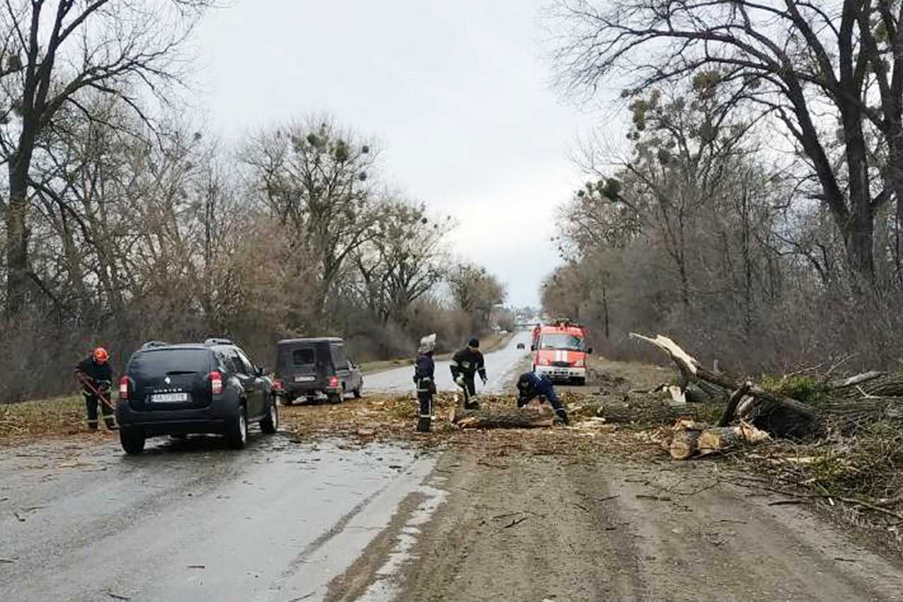 Буревій на Хмельниччині: водіїв попереджають про небезпеку на дорогах