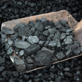 Loading shovel coal in the mine