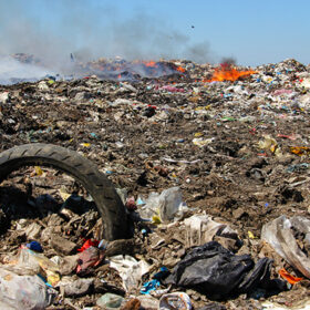 Dumping of garbage, environmental pollution