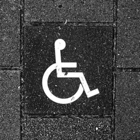 інвалідний візок позначка тротуар