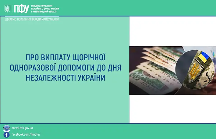 До Дня незалежності України частина мешканців Хмельниччини отримають одноразову грошову допомогу