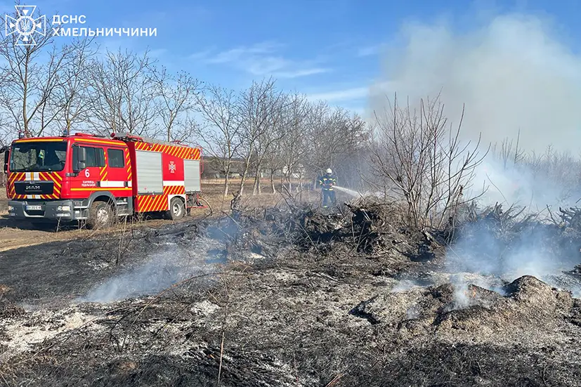 На Хмельниччині знову зросла кількість пожеж в екосистемах