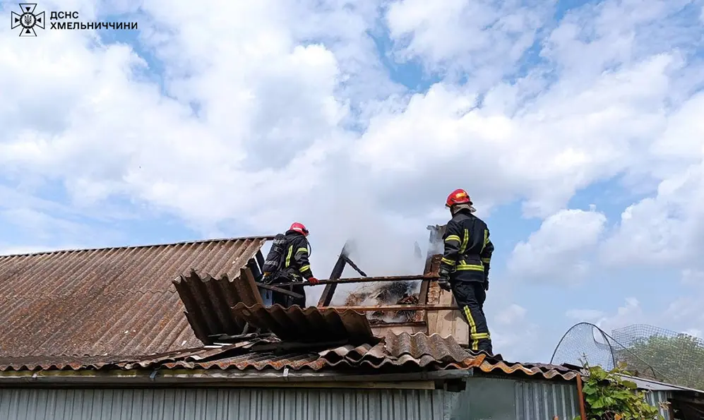 П’ять пожеж ліквідували вогнеборці Хмельниччини за минулу добу
