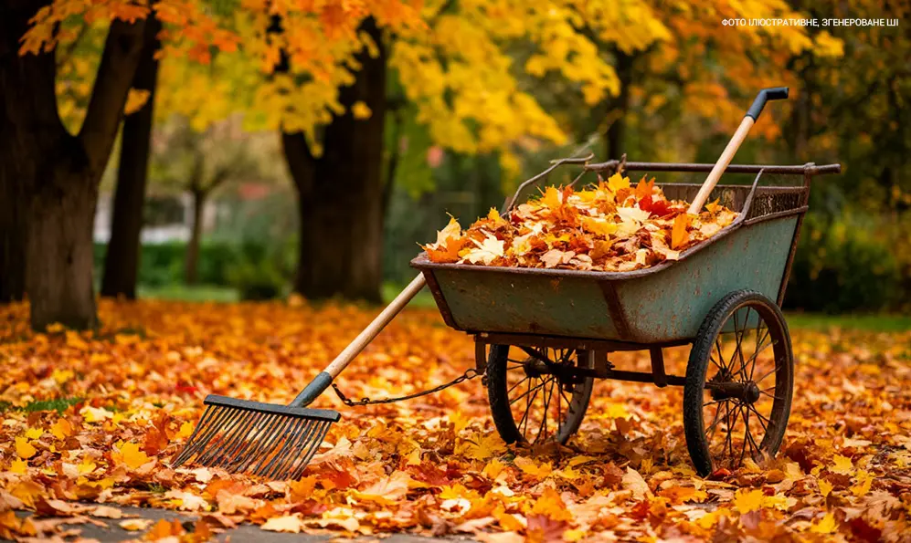 Мешканцям Хмельницького нагадали правила поводження з опалим листям