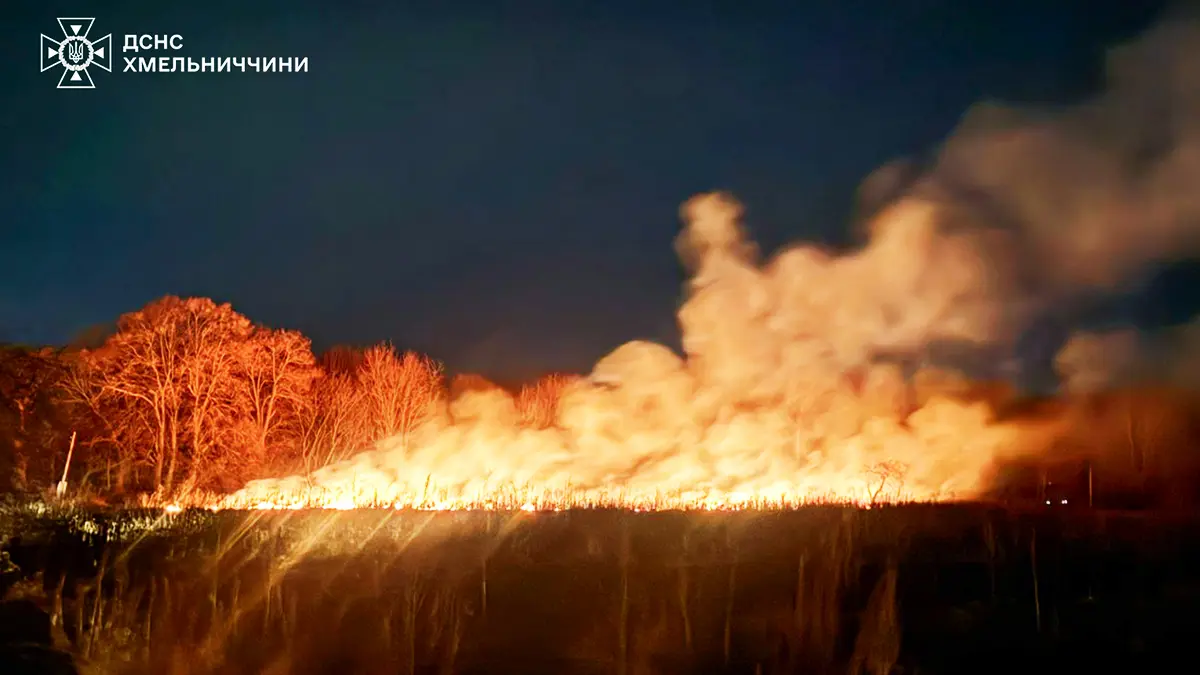 За добу на Хмельниччині ліквідували дев’ять пожеж в екосистемах