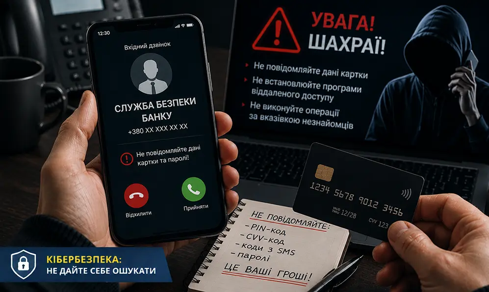 Телефонують зі «служби безпеки банку»? Це можуть бути шахраї