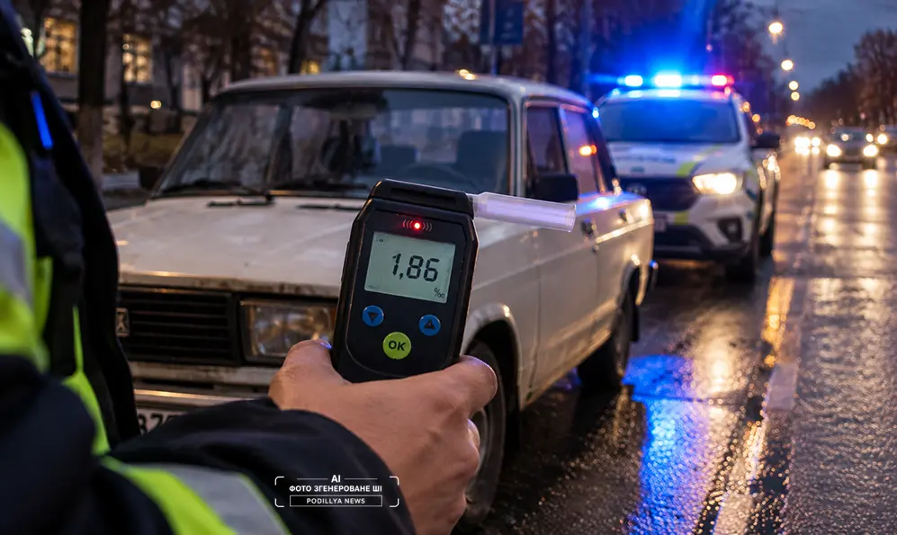У Хмельницькому неповнолітній водій ВАЗу керував авто з 1,86 проміле алкоголю
