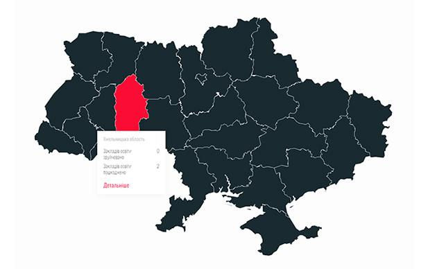 Внаслідок російських обстрілів на Хмельниччині зазнали пошкоджень два навчальні заклади